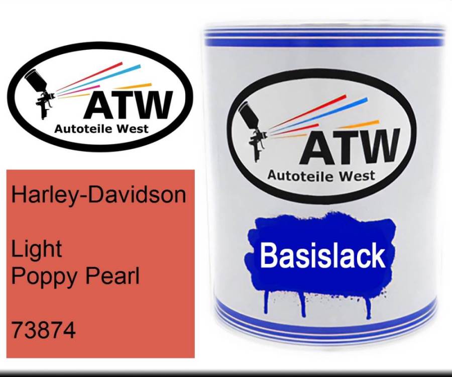 Harley-Davidson, Light Poppy Pearl, 73874: 1L Lackdose, von ATW Autoteile West.